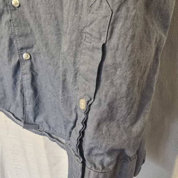 Zara Blue Casual Button Down Shirt Classic Style - Picture 4 of 5